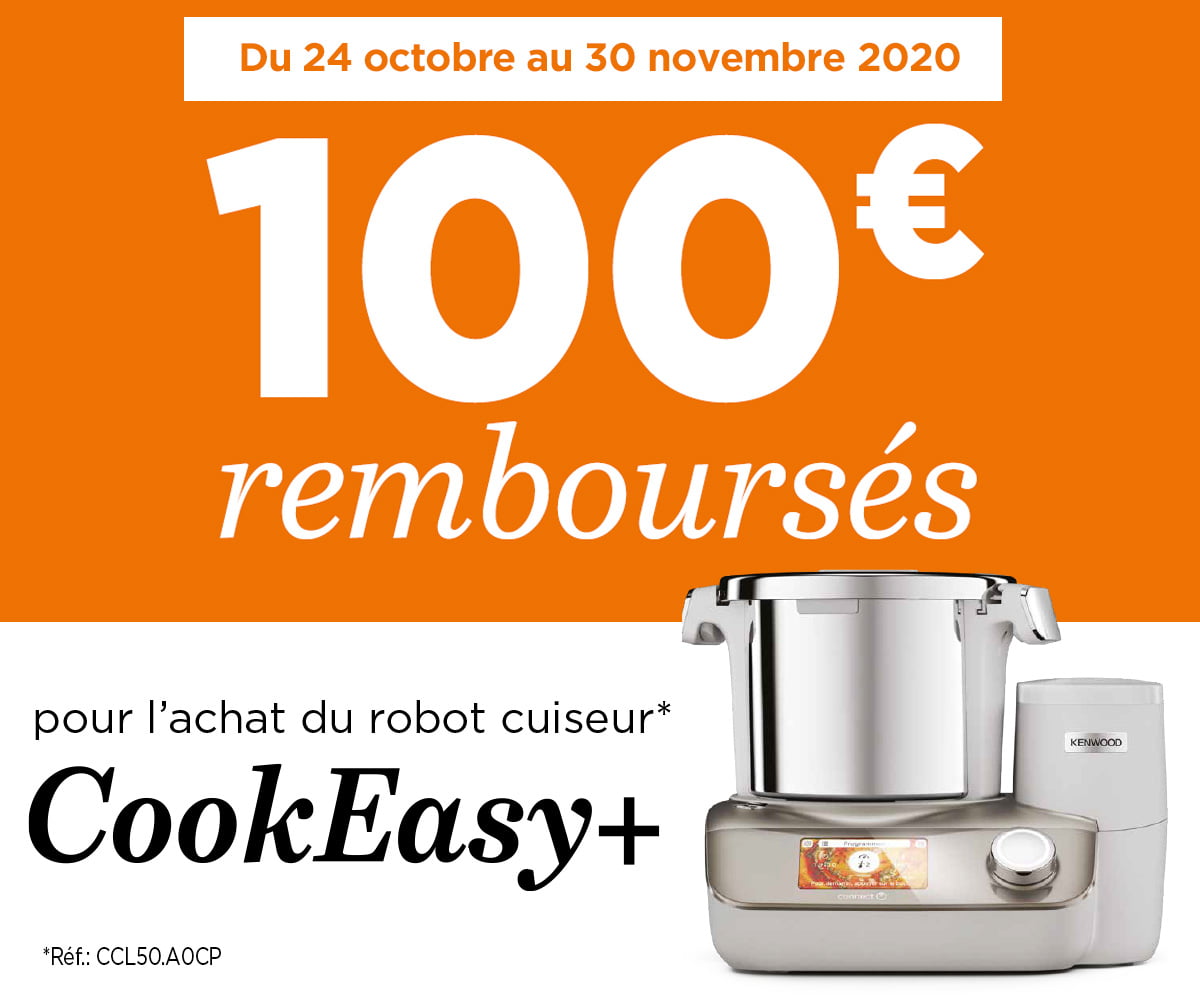 Kenwood - CookEasy+ - 100€ remboursés et panier vapeur en inox Kenwood - CookEasy+ - 100€ remboursés et panier vapeur en inox